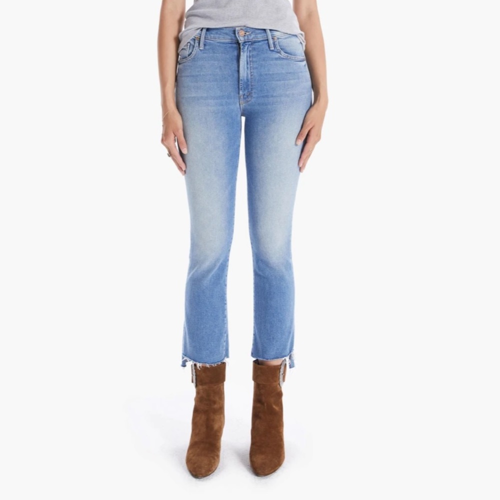 MOTHER: THE INSIDER CROP STEP FRAY JEANS